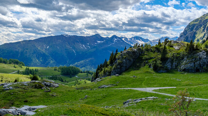 Spring day trekking in the beautiful Carnic Alps, Friuli-Venezia Giulia, Italy