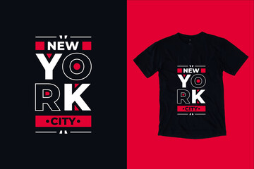 Fototapeta premium New york city modern typography lettering black t shirt design suitable for print