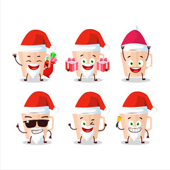 Santa Claus emoticons with thanksgiving tea cartoon character