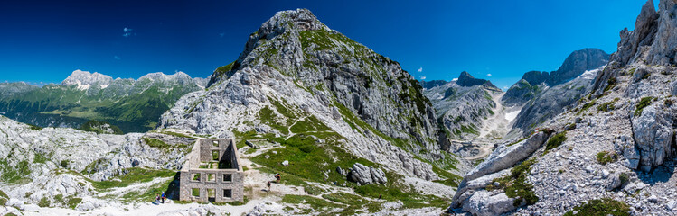 Trekking day in the majestic Julian Alps, Friuli-Venezia Giulia, Italy