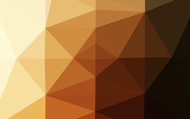 Dark Orange vector polygonal background. A sample with polygonal shapes. Completely new template for your business design.