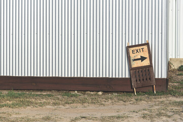 Exit Sign On Building