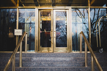 Luxury doorman building in the city