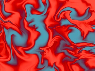 Abstract liquid background, fluid art, coral