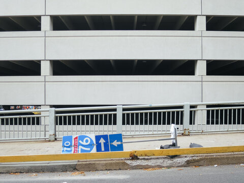 Sign Down in City