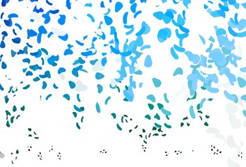 Light Blue, Green vector pattern with chaotic shapes.