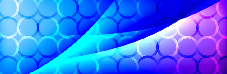 Fluid gradient neon color waves, vector abstract background