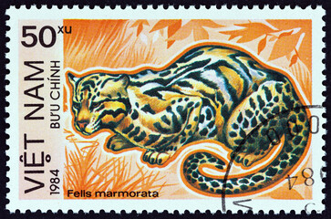 Marbled cat, Pardofelis marmorata (Vietnam 1984)