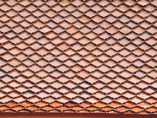 The red roof of a temple in thailand