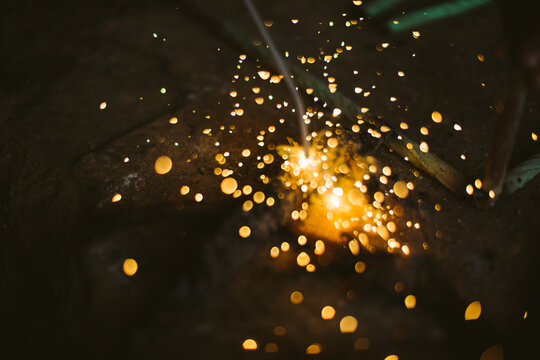 Sparks during welding