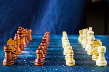 Checkmate and chess figures close-up