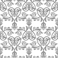Orient vector classic pattern. Seamless abstract background with vintage gray elements. Orient background. Ornament for wallpaper and packaging
