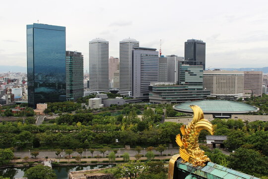 大阪城天守閣から見た大阪ビジネスパーク