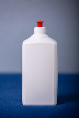 empty clean white bottle for antiseptic