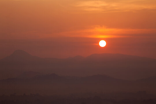 Sunrise over Kandy Sri Lanka