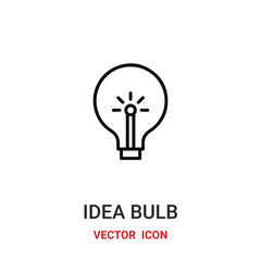 Lightbulb vector icon. Modern, simple flat vector illustration for website or mobile app.Idea bulb symbol, logo illustration. Pixel perfect vector graphics	