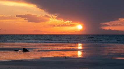 Fototapeta na wymiar Sunset at the Beach in Broome Australia