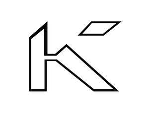 k initial logo letter designs