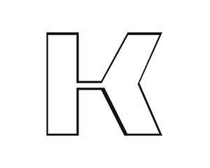 k initial logo letter designs