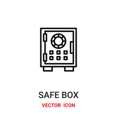  Safe box vector icon. Modern, simple flat vector illustration for website or mobile app.Box symbol, logo illustration. Pixel perfect vector graphics	