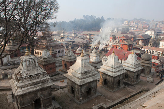 The Pashupatinath Temple premises in Kathmandu Valley.