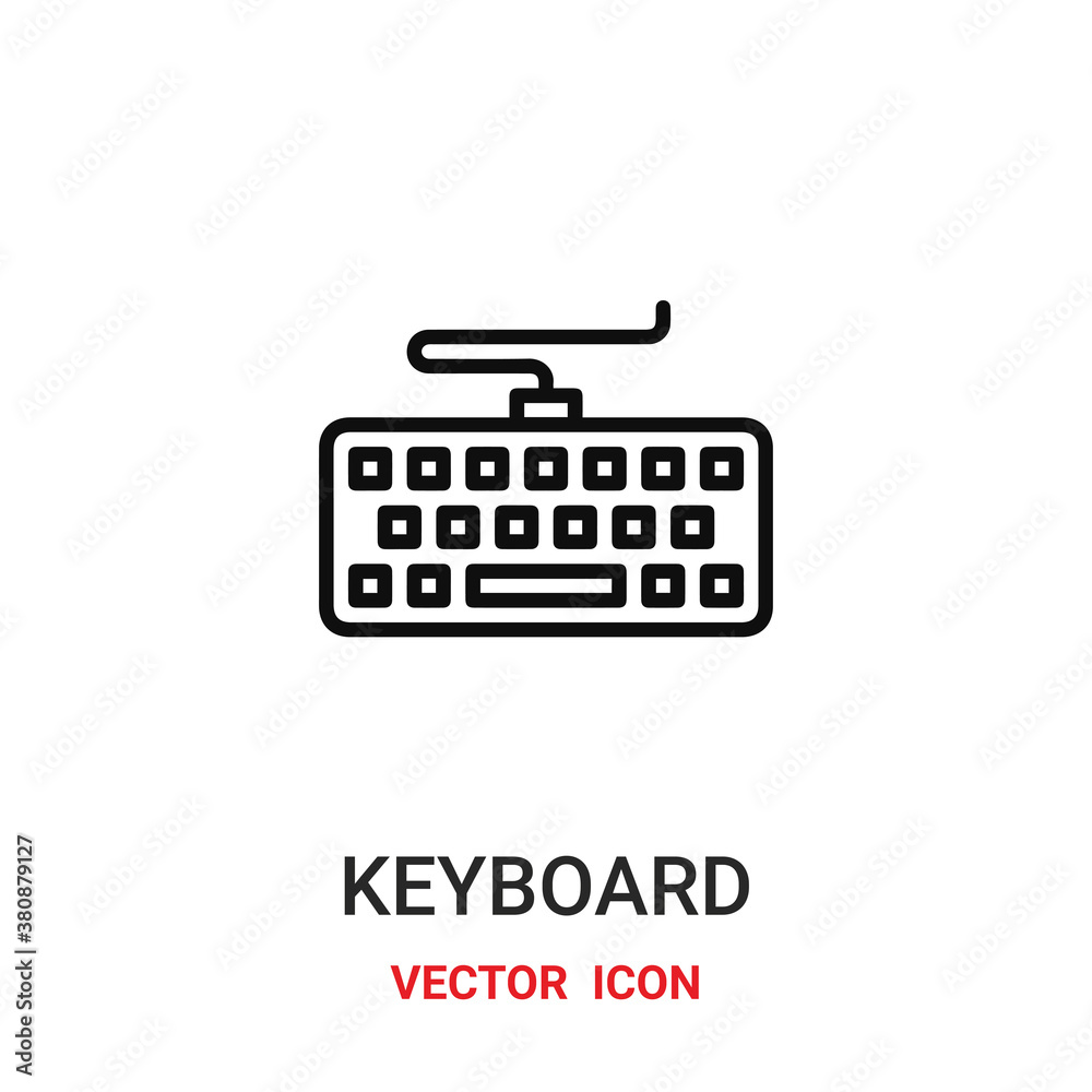 Fototapete keyboard icon vector symbol. keyboard symbol icon vector for your design. modern outline icon for yo