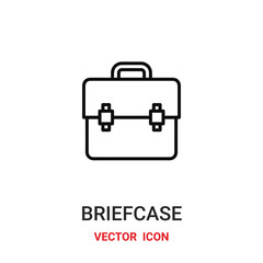 briefcase icon vector symbol. briefcase symbol icon vector for your design. Modern outline icon for your website and mobile app design.