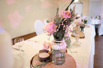 Table decorations for wedding