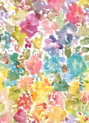 floral watercolor seamless design 