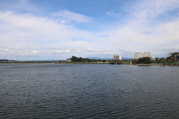 Naklejka premium view of the river