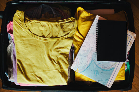 Packed suitcase