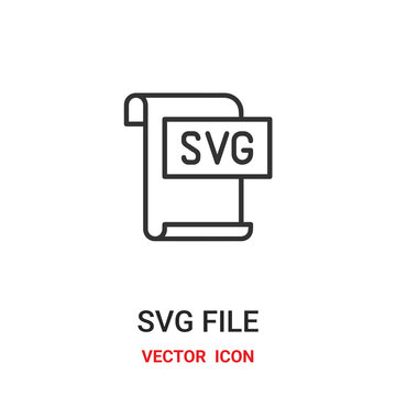 svg file icon vector symbol. svg file symbol icon vector for your design. Modern outline icon for your website and mobile app design.