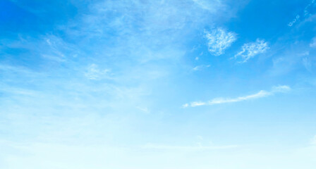 Naklejka na ściany i meble Sky nature background concept: Natural sky beautiful blue and white texture background