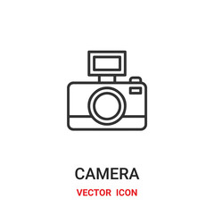 camera icon vector symbol. camera symbol icon vector for your design. Modern outline icon for your website and mobile app design.