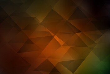 Obraz premium Dark Green, Yellow vector shining triangular layout.