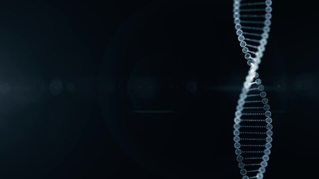 Abstract 3d DNA molecule. Medical science and chemistry biology. Gene cell background with copy space for text or logo. Concept of innovation technology design of genetics information.