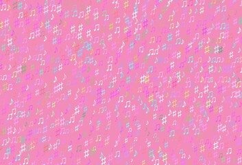 Light Multicolor, Rainbow vector backdrop with music notes.