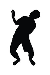 Psychiatric patient silhouette vector