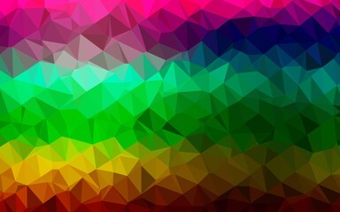 Fototapeta premium Dark Multicolor, Rainbow vector abstract mosaic background. Shining colored illustration in a Brand new style. Textured pattern for background.