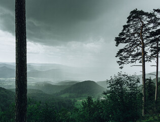 fog over the mountains