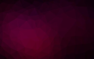 Dark Purple vector low poly texture. Shining illustration, which consist of triangles. Textured pattern for background.