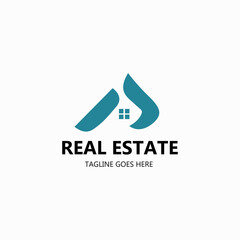 Real estate logo design template. Vector illustration
