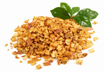 Dried Apple Tea on white Background - Isolated