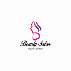 Beauty salon logo design concept. Heart icon. Vector illustration
