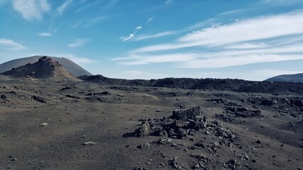 Beautiful landscape of Timanfaya National Park in Lanzarote
