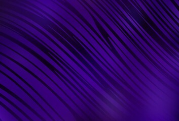 Dark Purple vector background with bent lines.