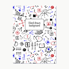 Hand drawn business doodle background design