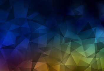 Obraz premium Dark Multicolor vector shining triangular backdrop.