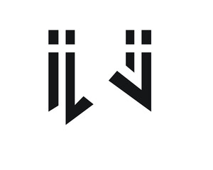 Obraz premium w initial logo letters and logo designs