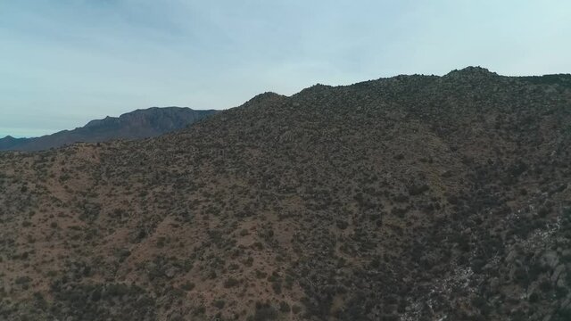 Drone shot over mountains in New Mexico